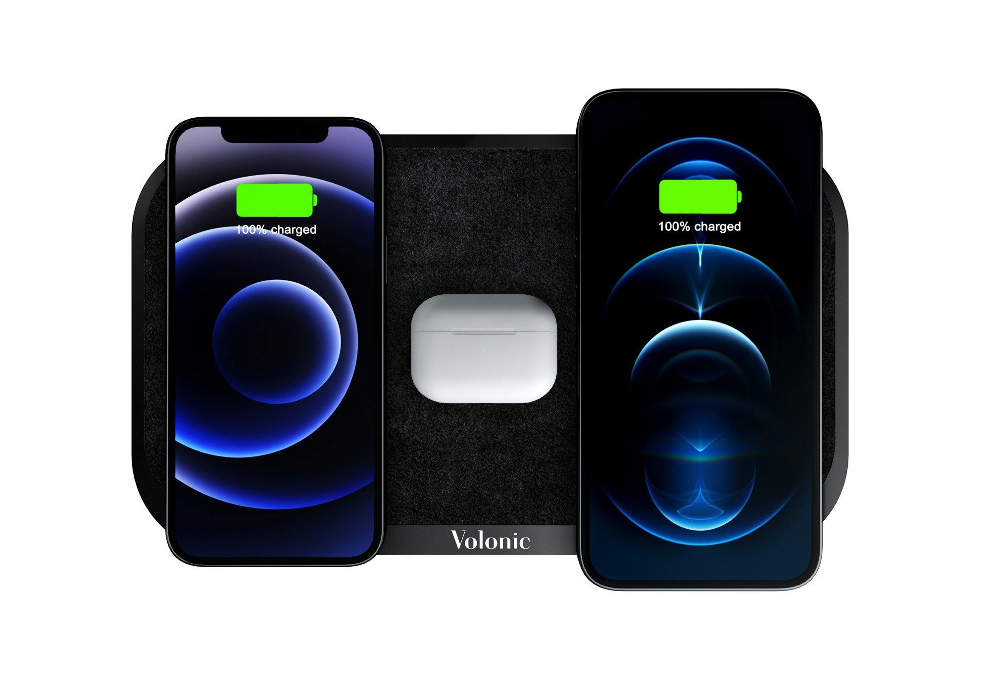 VALET 3 Black Anodized Aluminum And Black Alcantara®