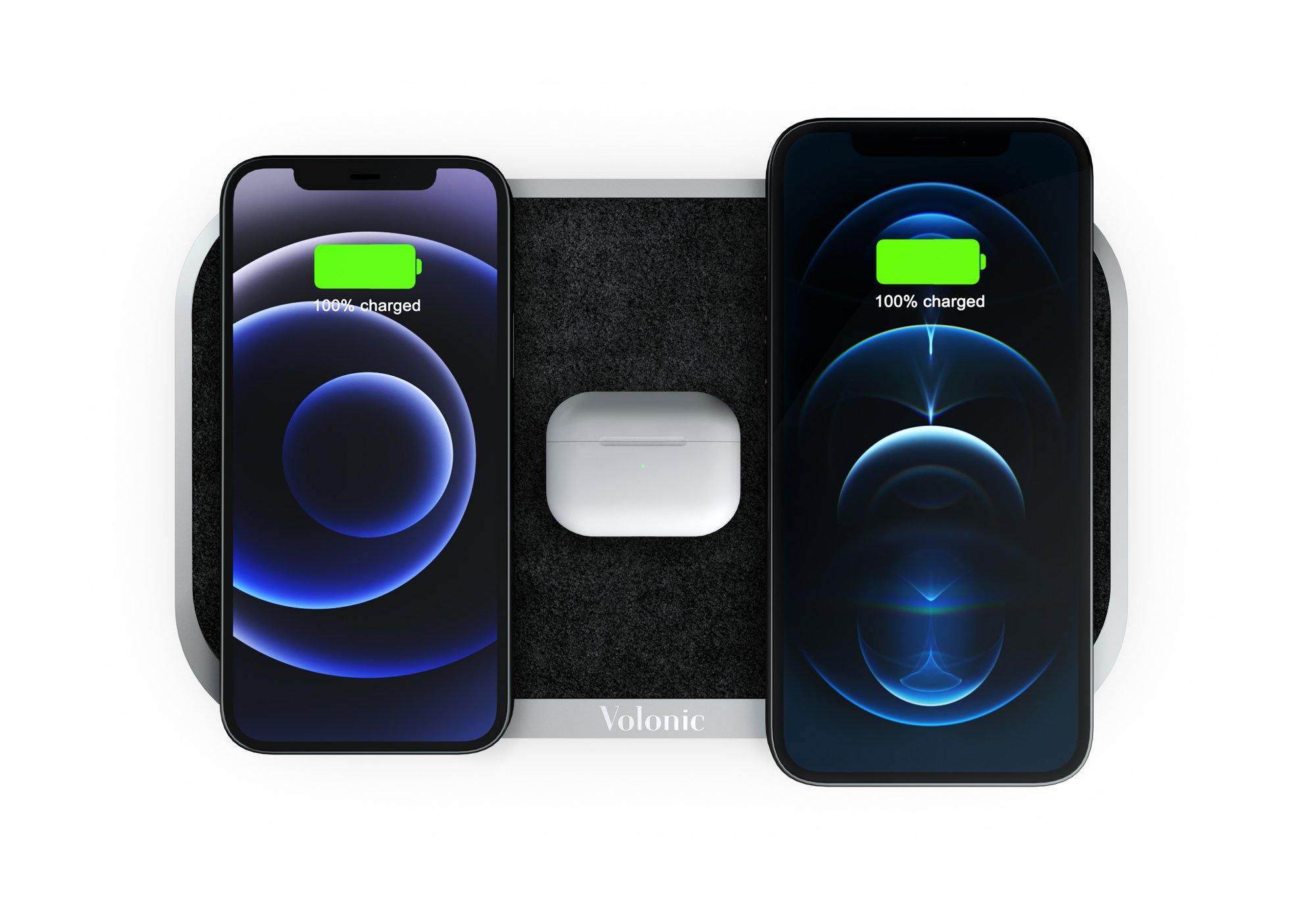 VALET 3 Silver Anodized Aluminum and Black Alcantara®