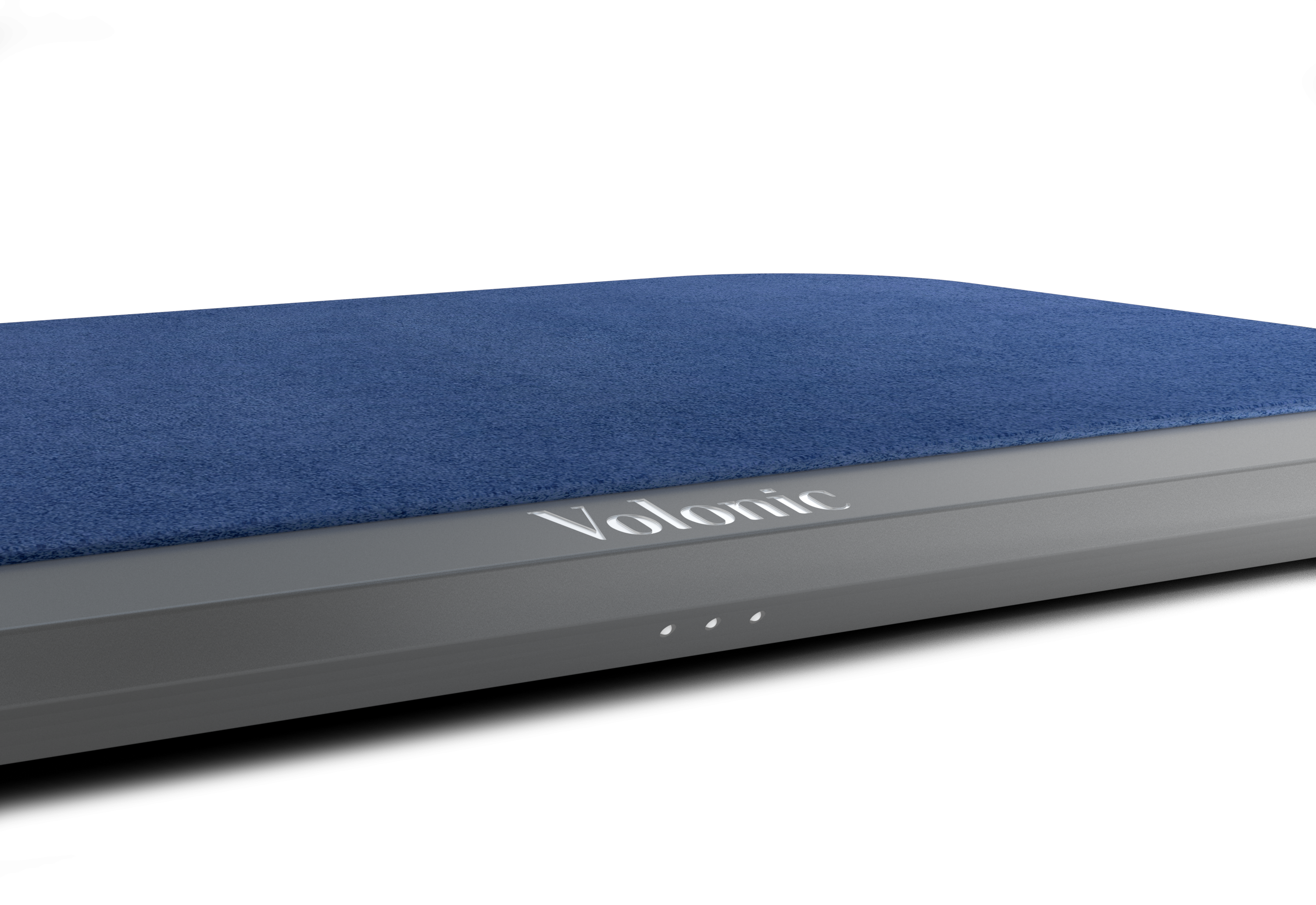 VALET 3 Silver Anodized Aluminum And Blue Alcantara®